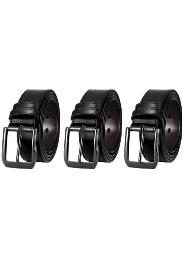 3 Piece Men's Belt Suitable for Jeans and Canvas - 3