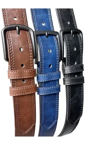 3 Piece Men's Belt Suitable for Jeans and Canvas - 1