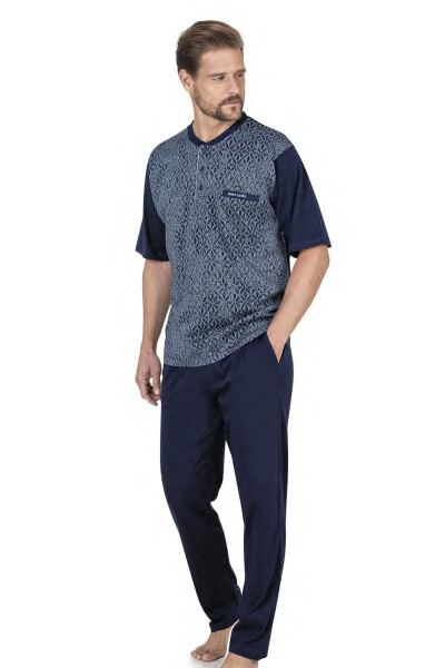 3-Piece Men's Pajama Set, Gift Boxed, Jacquard 100% Cotton - 2