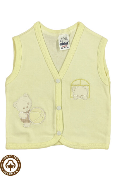 3-piece organic cotton knit baby vest set for 3-6-9 months. - 2