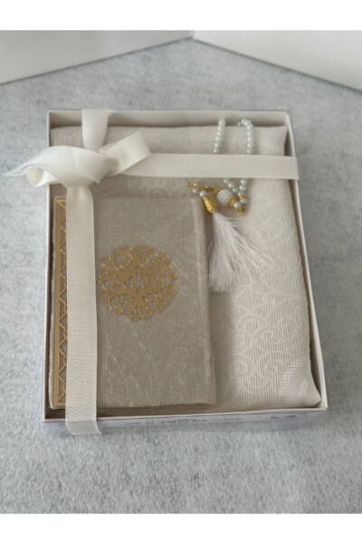 3-Piece Prayer Rug Set in Cream - MARKAPOLIN (1)