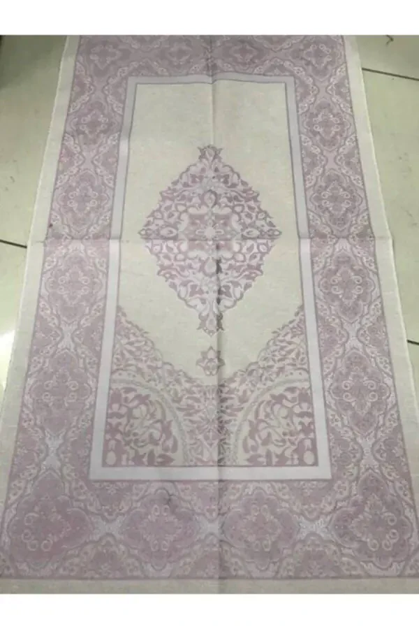 3 Piece Prayer Set 1 Yasin-i Sharif 1 Prayer Rug 1 Tasbih Purple Color - 2