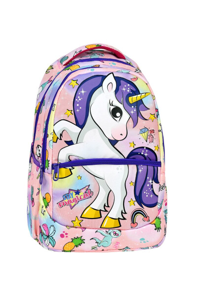 3-Piece Primary School Unicorn Patterned, Girls' Lunchbox and Pencil Case School Bag - 8