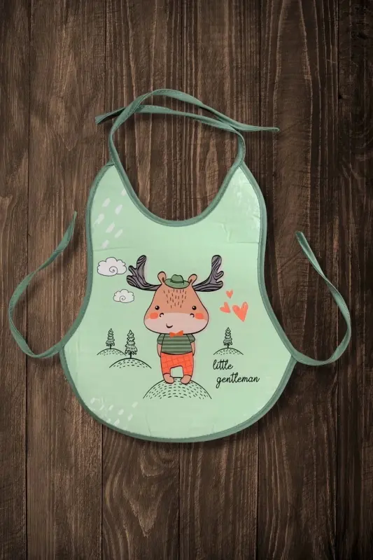 3-Piece Printed Economical Waterproof Pear Apron Feeding and Activity Apron (0-36 Months) - 3