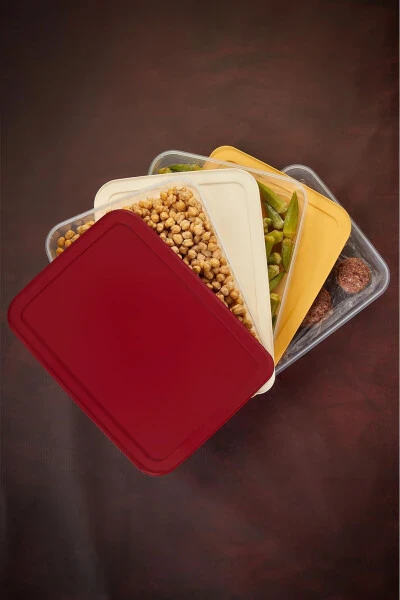 3-Piece Refrigerator Organizer Microwave, Freezer and Deep Freeze Compatible Storage Container - 3 X 2600 ml - 11