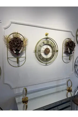 3-Piece Romera Classic Exclusive, Modern Decorative Metal 3-Piece Wall Clock - 5