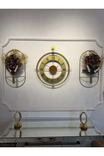 3-Piece Romera Classic Exclusive, Modern Decorative Metal 3-Piece Wall Clock - 4