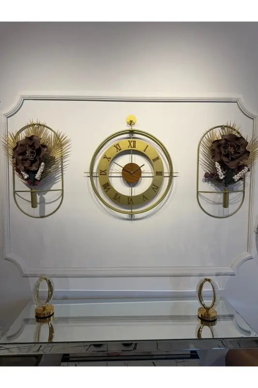 3-Piece Romera Classic Exclusive, Modern Decorative Metal 3-Piece Wall Clock - 4