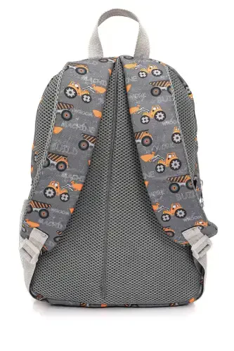 3-Piece School Backpack Set Grey Truck - 5