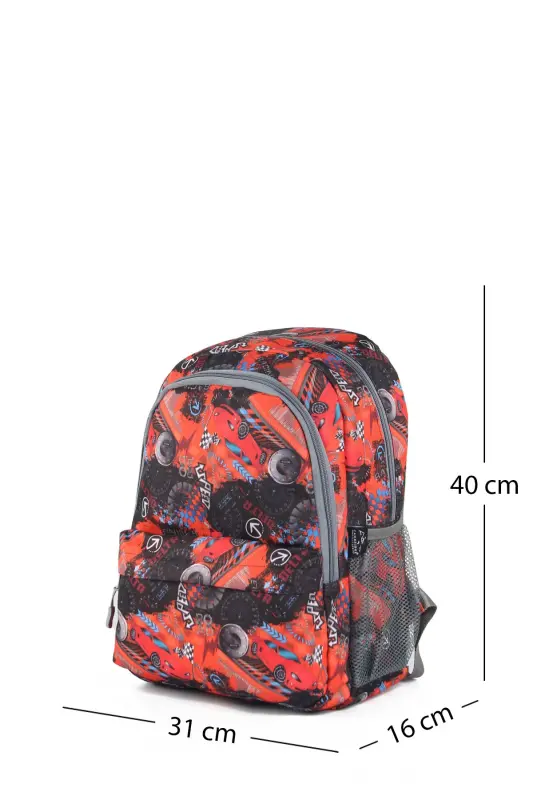 3-Piece Set Elementary School Bag - RED CAR - 7