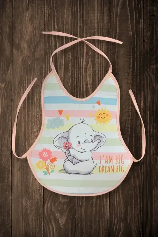 3-Piece Set Girl Print Economical Waterproof Smock Bib Feeding and Activity Bib (0-36 Months) - 3