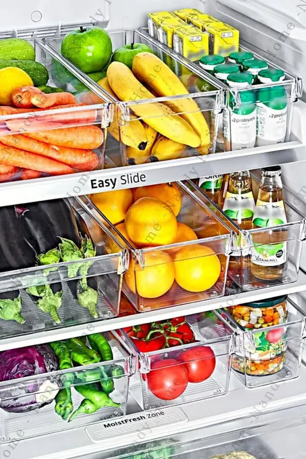 3-Piece Set Tall Clear Refrigerator & Cabinet Organizer - 2