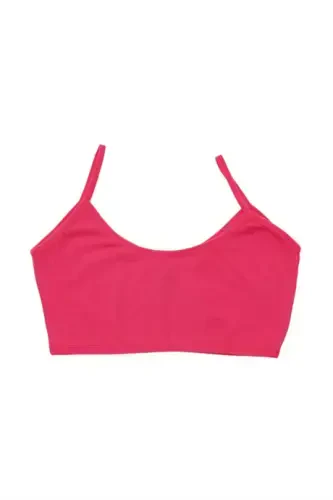 3 Pink Girls Crop Top Non-Padded Cotton Teen Training Bra - 4