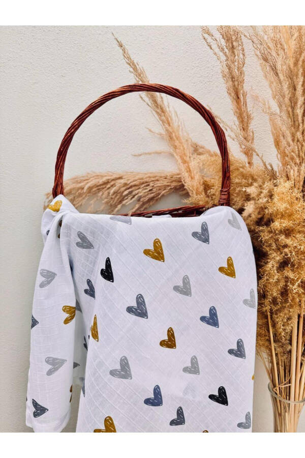 3 qatli 100% paxta organik muslin mato adyol, ko'p maqsadli, 80x80 sm, yangi tug'ilgan chaqaloq - 3