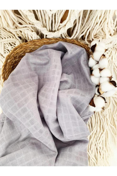 3 qatli 100% paxtadan Organik muslin mato adyol, Ko'p maqsadli, 80x80 sm, Yangi tug'ilgan chaqaloq - 5