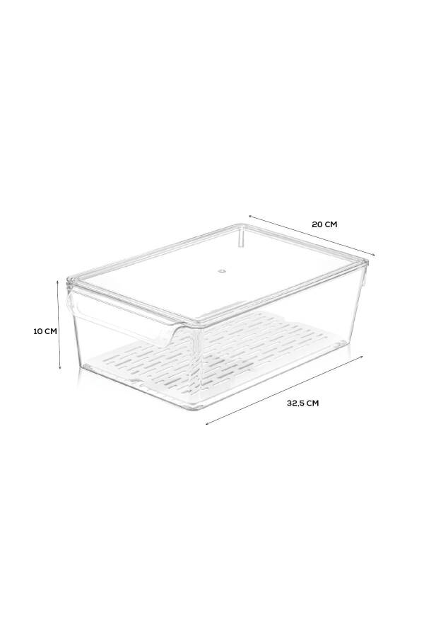 3 qismli filtrli qopqoqli muzlatgich tashkilotchisi muzlatgich ichki tashkilotchisi 10 X 32,5 X 20 Cm - 4