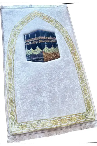 3 Sm Qalin G'ubkali Ortopedik Kadife Sajda Diz Og'ritmaydi Namozlik-OQ HOSHIYA KA'BA - 3