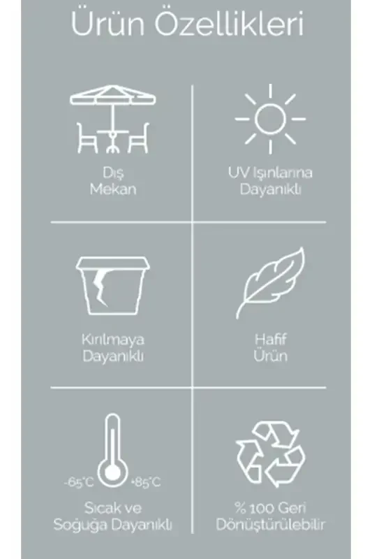 3 шт. Karasu Plastik Pera Подвесное Кашпо для балкона - КРЕМ - 6