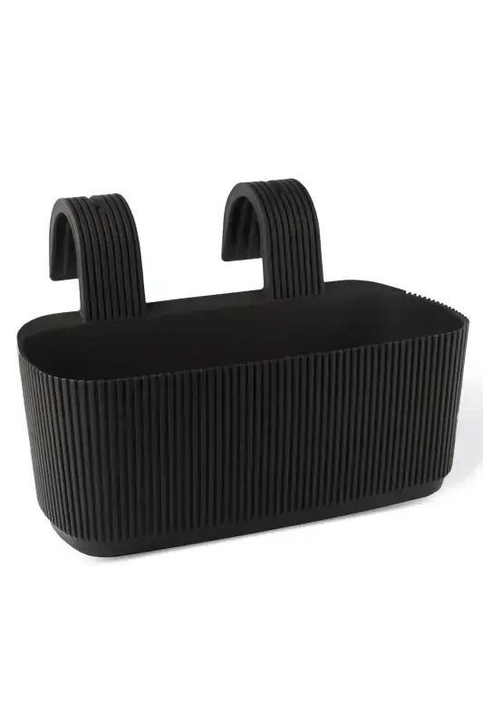 3 шт. Karasu Plastik Pera подвесной балконный горшок (пластиковый хомут) - ЧЕРНЫЙ - 2