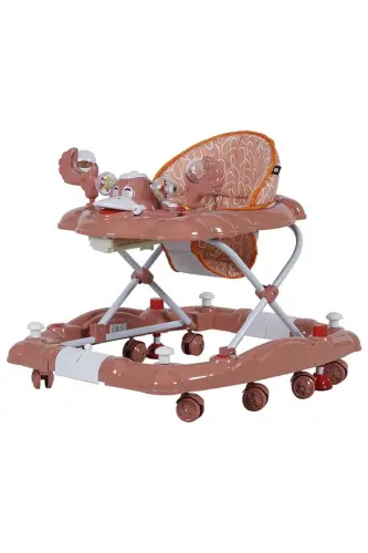 3 Stage Musical Horse Walker with Ant-Themed Food Tray and Rattle Toys to Capture Baby's Attention - 3