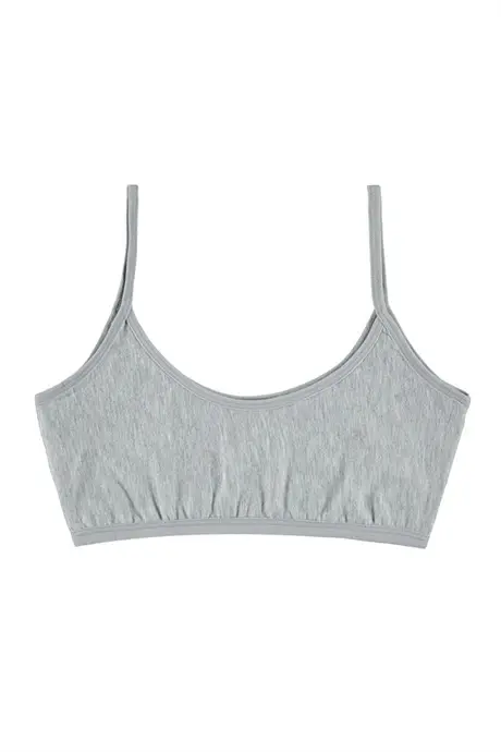 3 штуки серые детские полу-бра без накладок из хлопка молодежные девчачьи учебные бюстгальтеры - 4