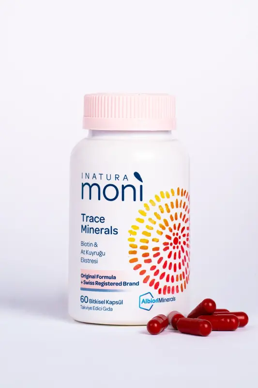3 ta'sirli to'plam Moni Trace Minerals Biotin va ot kuyrugi ekstrakti 60 o'simlik kapsul - 4