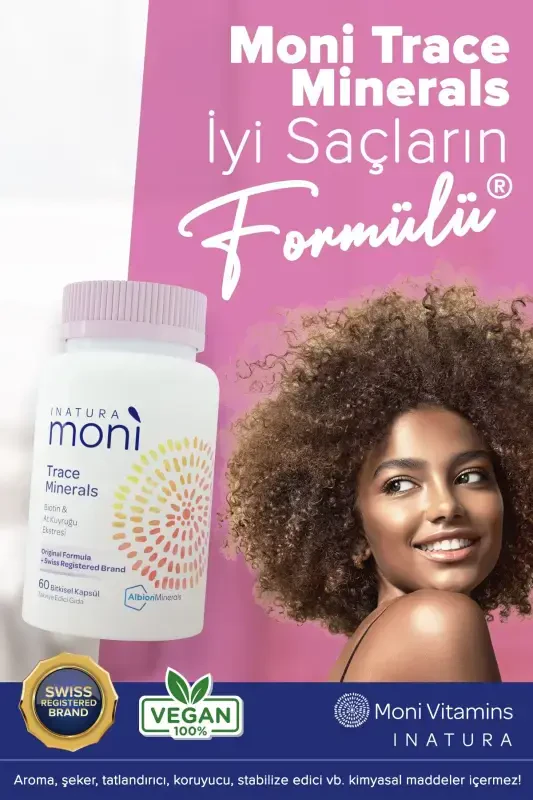 3 ta'sirli to'plam Moni Trace Minerals Biotin va ot kuyrugi ekstrakti 60 o'simlik kapsul - 3