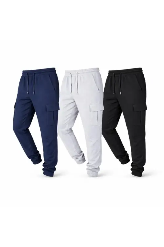 3 ürün tek pakette eşofman altı-siyahgrilaciesofmankargo - GOLDEN TOPTAN