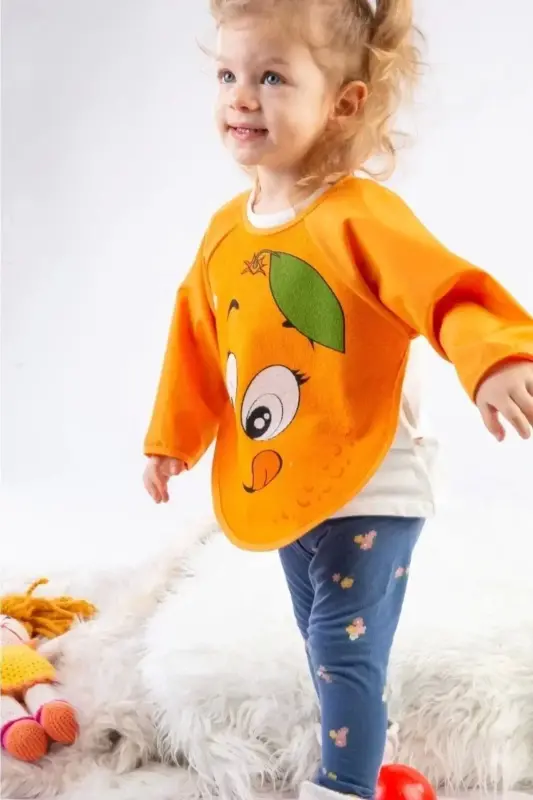 3 Wearable Fruit Patterned Sleeve Bibs - 2