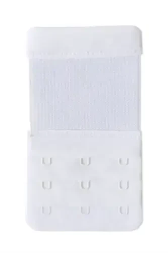 3 White Black Skin Tone Elastic Bra Extender Extension Clasp Wide 3 Hook Adapter - 4
