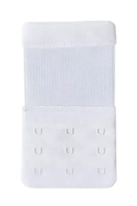 3 White Black Skin Tone Elastic Bra Extender Extension Clasp Wide 3 Hook Adapter - 4