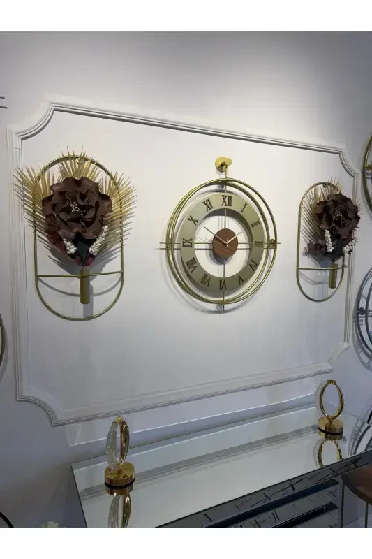 3-х часовой набор Romera Classic Exclusive, современные декоративные металлические настенные часы - 5