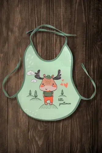 3-х частей набор с принтом, экономичный водонепроницаемый нагрудник, слюнявчик для кормления и игр (0-36 месяцев) - 3