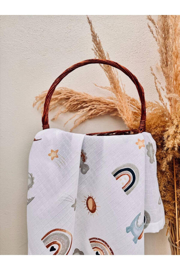 3-х слойное %100 хлопковое органическое муслиновое одеяло, многоцелевое, 80x80 см, для новорожденных - 5