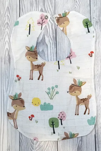 3-х слойный непромокаемый муслиновый нагрудник для кормления ребенка - муслиновый нагрудник для слюны - 4