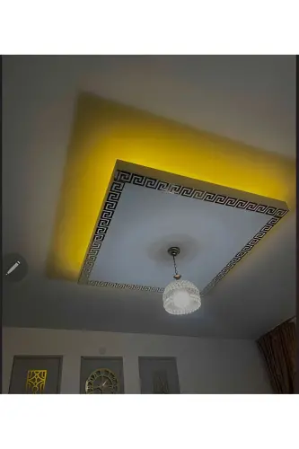 30 Adet 9x9cm Pleksi Labirent Bordür Altın - Duvar Süsü - Altın - NUMA CONCEPT (1)
