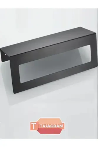 30 Cm Black Shelf Towel Rack, Metal Shelf Towel Holder, Kitchen, Bathroom Shelf - TASAGRAM (1)