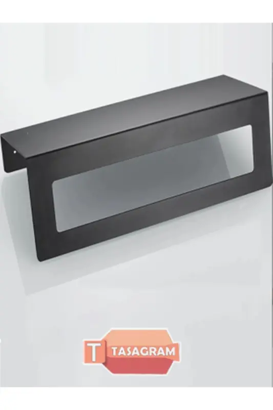 30 Cm Siyah Raflı Havlu Askısı, Metal Raflı Havluluk, Mutfak, Banyo Raflı - siyah - 2