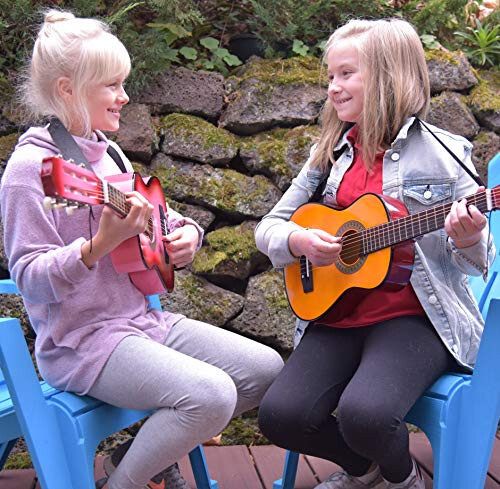 30 dyuym Yog'och gitara bolalar/qizlar/o'g'il bolalar/yangi boshlovchilar uchun (yog'och) - 6