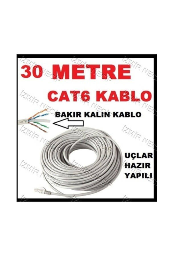 30 metr 30mt M Internet kabeli qalin Cat6 - 25