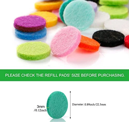 30 mm Avtomobil Diffuzori Ventilyatsiya Kliplari Diffuzor Bilaguzlik Marjon Pendanti Loketi uchun 48 dona almashtiriladigan To'ldirish Padlari (22 mm/0.87 dyuym Diametri), 12 rangsiz Hidi yo'q Almashtiriladigan Aroma Paxta Padlari - Nadiho (1)