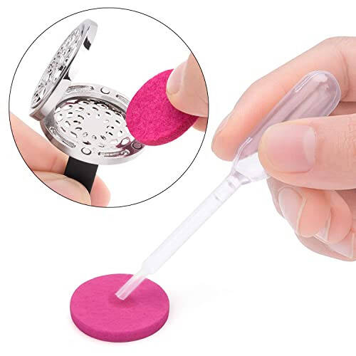 30 mm Avtomobil Diffuzori Ventilyatsiya Kliplari Diffuzor Bilaguzlik Marjon Pendanti Loketi uchun 48 dona almashtiriladigan To'ldirish Padlari (22 mm/0.87 dyuym Diametri), 12 rangsiz Hidi yo'q Almashtiriladigan Aroma Paxta Padlari - 3