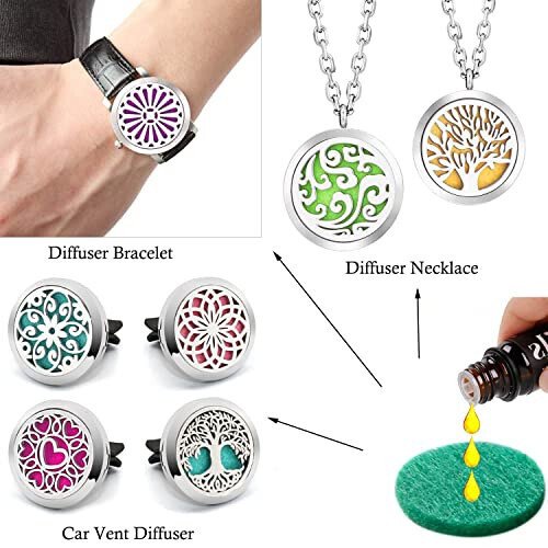 30 mm Avtomobil Diffuzori Ventilyatsiya Kliplari Diffuzor Bilaguzlik Marjon Pendanti Loketi uchun 48 dona almashtiriladigan To'ldirish Padlari (22 mm/0.87 dyuym Diametri), 12 rangsiz Hidi yo'q Almashtiriladigan Aroma Paxta Padlari - 4