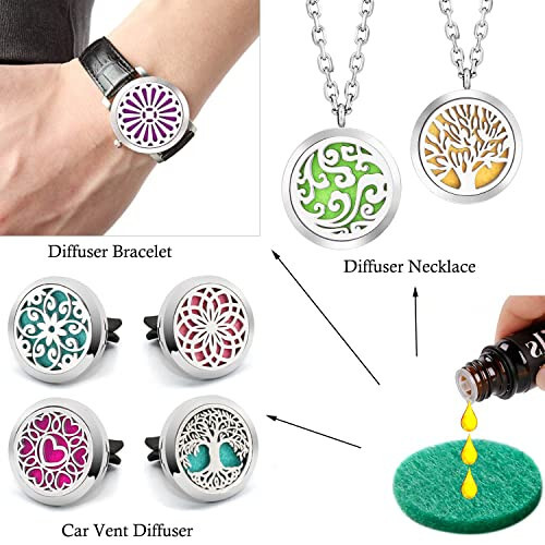 30 mm Avtomobil Diffuzori Ventilyatsiya Kliplari Diffuzor Bilaguzlik Marjon Pendanti Loketi uchun 48 dona almashtiriladigan To'ldirish Padlari (22 mm/0.87 dyuym Diametri), 12 rangsiz Hidi yo'q Almashtiriladigan Aroma Paxta Padlari - 4