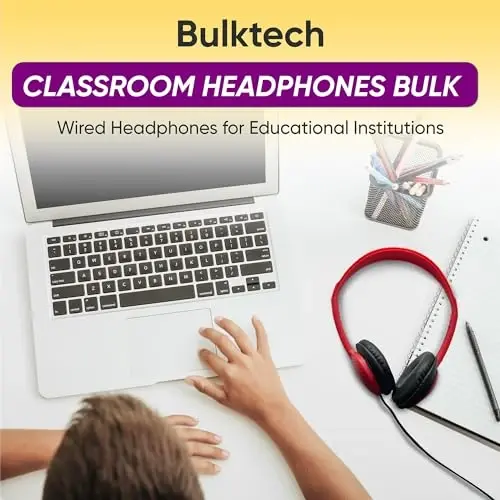 30 Pack Bulk Wired On-Ear Leather Headphones with 3.5mm Connector, Multi - 2