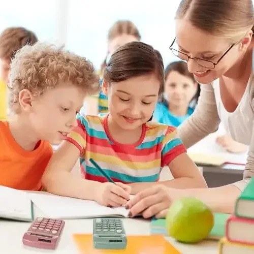 30 Pack Pocket Calculator Small Battery Powered Bulk Mini Size 4 Function Hand Held Basic Calculator for Students Kids School Home Office(Multicolor) - 6