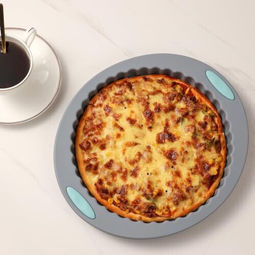 30 Piece Silicone Bakeware Set, Non-Stick Kitchen Oven Baking Pans, Silicone Cake Molds with Muffin Pan, Round Cake Pan, Donut Pan, Square Cake Pan, Loaf Pan, Pizza Pan and 24 pcs Baking Cups (Grey) - 5