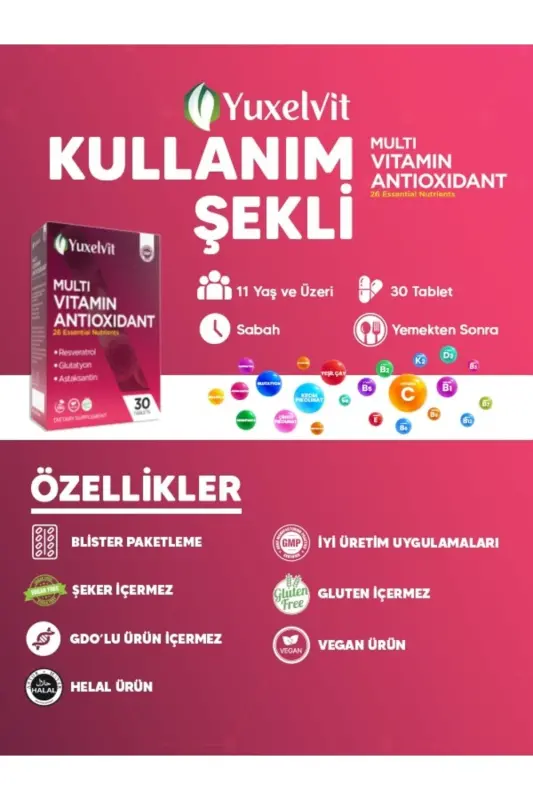 30 ta Resveratrol Glutatyonli Ko'pvitaminli Antioksidant - 3