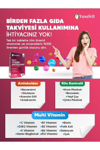 30 ta Resveratrol Glutatyonli Ko'pvitaminli Antioksidant - 3