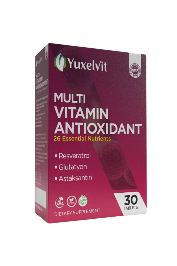 30 Tablet Multivitamin Antioksidan Resveratrol Glutatyon - 1